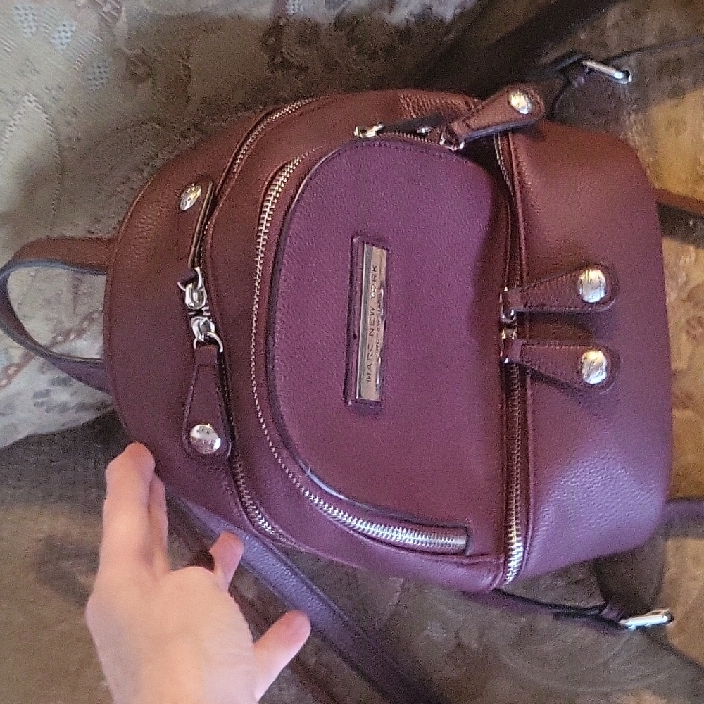 Marc New York Plum Leather Backpack